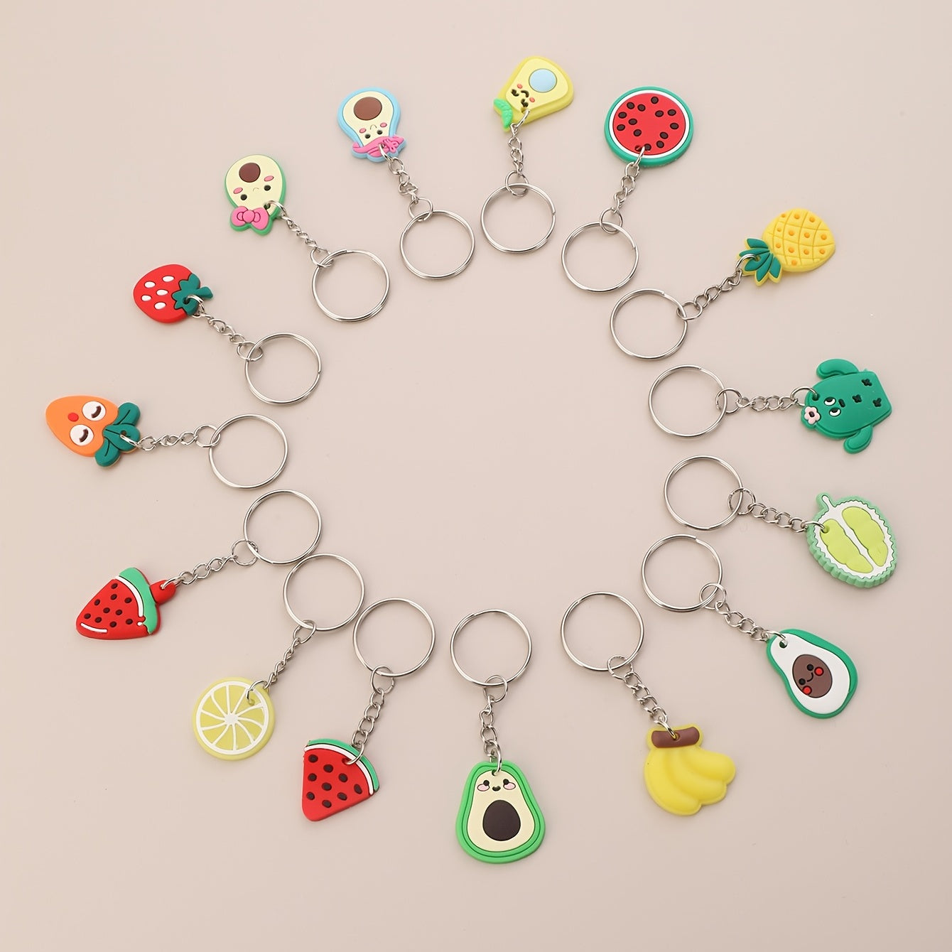 16pcs Watermelon Keychain Party Favors for Summer Birthday Party