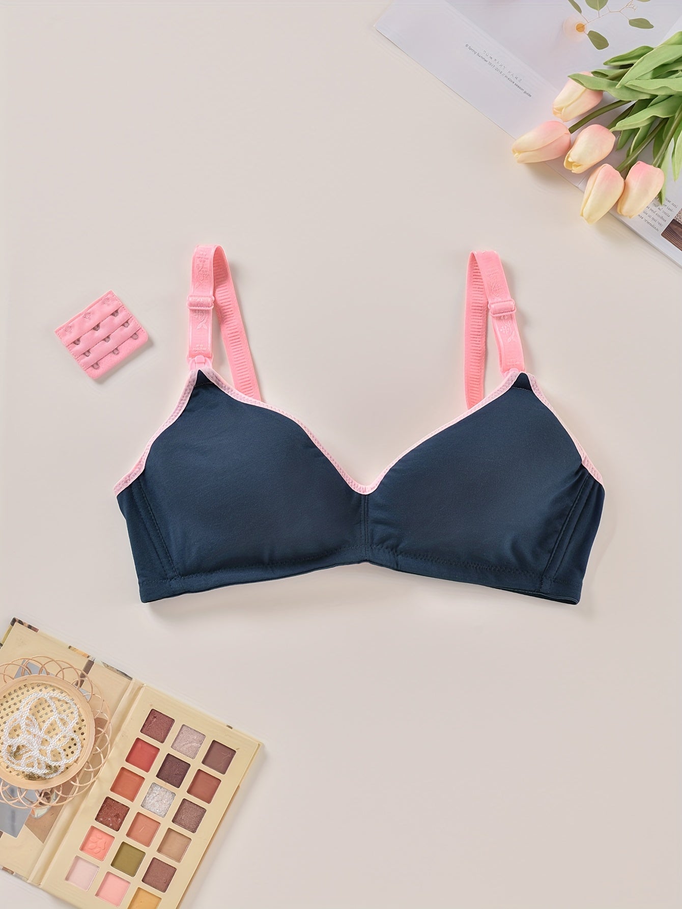 Plus Size Bra Women's Plus Molded Cup Bralette with Buckle