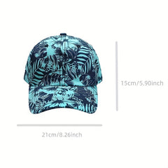 Tropical Leaves Curved Eaves Baseball Cap for Men and Women