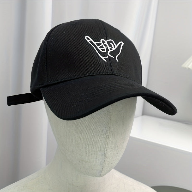 2pcs Baseball Cap Bucket Hat Embroidered Pattern Men