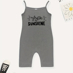 Toddler Girls Letter SUNSHINE Cami Rompers Kids Summer Clothes