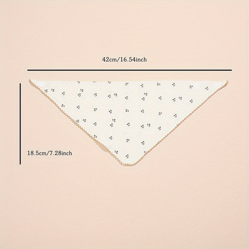 Soft Infant & Toddler Triangular Bib Cherry Print