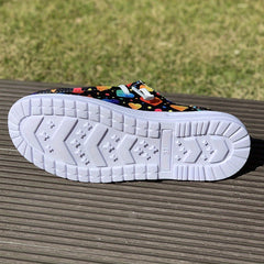 Women's Colorful Heart Pattern Outdoor Skateboarding Shoes