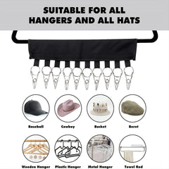 Hat Rack Baseball Cap Organizer Storage Clips For Closet