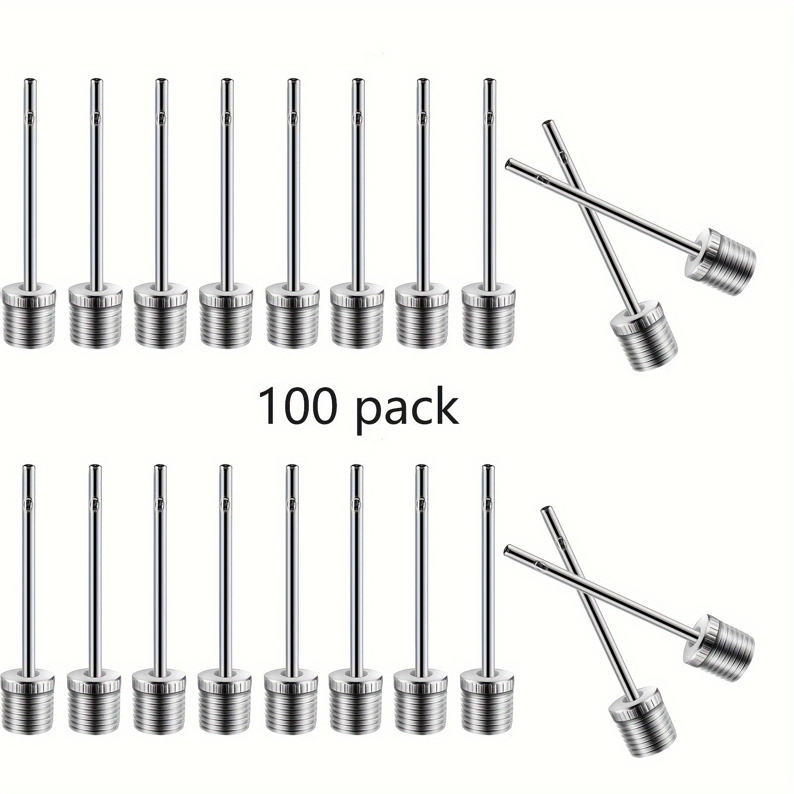 100pcs Basketball Pump Needles Air Pump Needles with Storage Box
