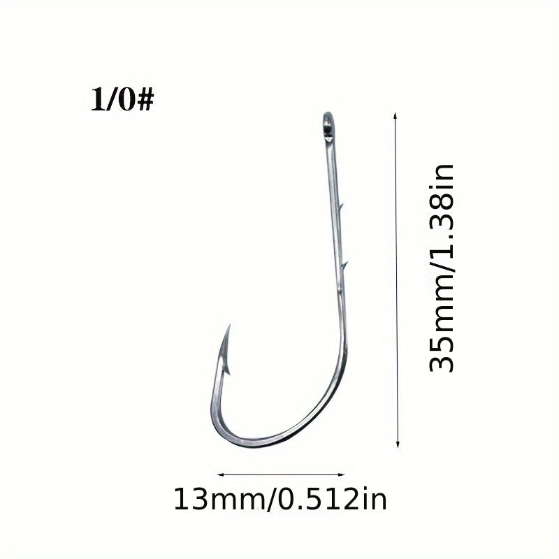 50pcs Long Shank Barbed Bait Holder Fishing Hook
