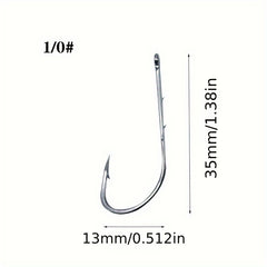 50pcs Long Shank Barbed Bait Holder Fishing Hook