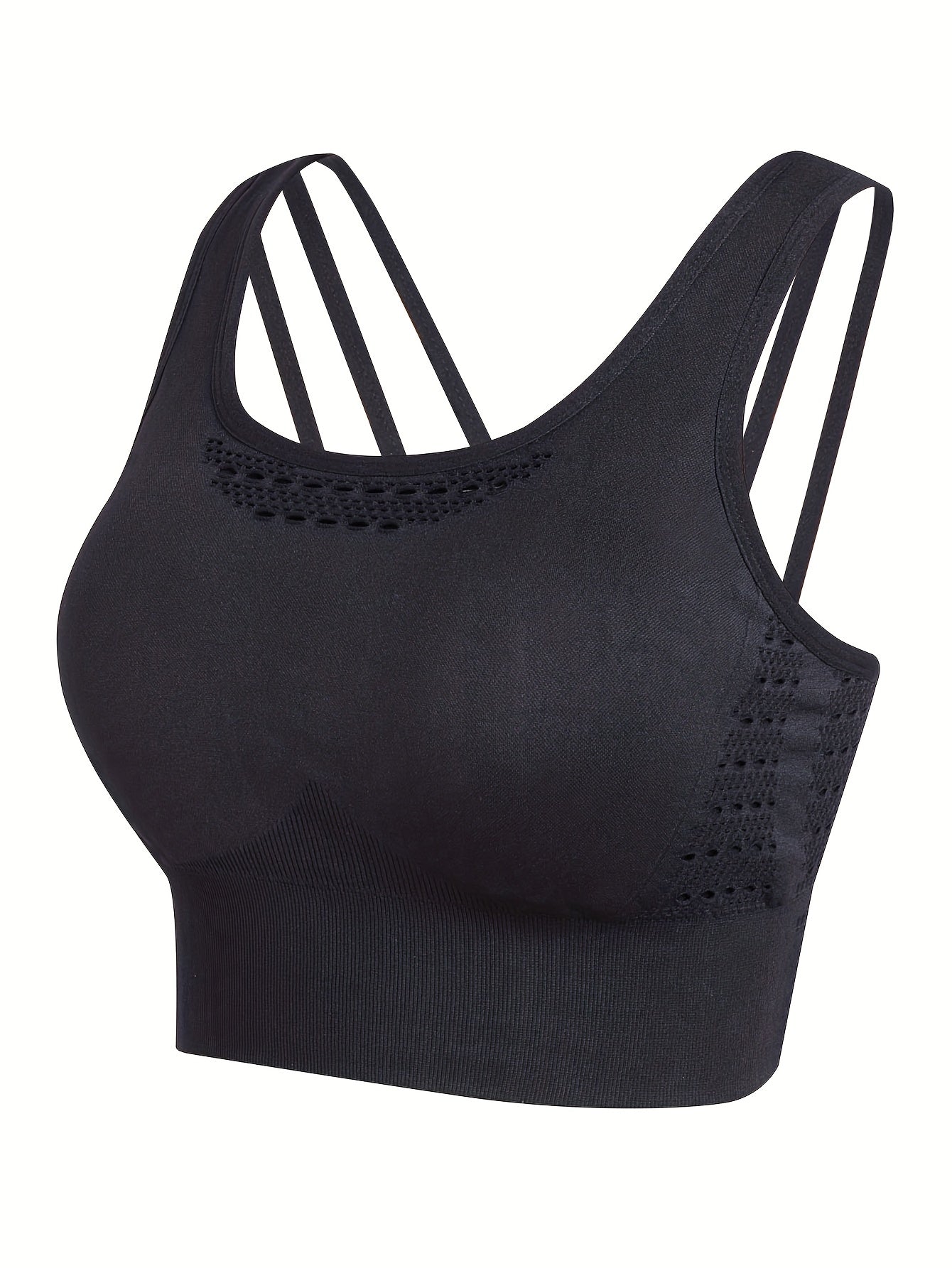 Seamless High Elastic Sports Bra with Removable Pads
