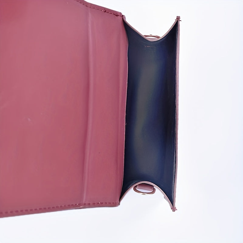 Embossed Flip Shoulder Bag All Match Handbag Faux Leather Bag