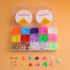 Colorful Beads Set with Elastic Threads and Tweezers