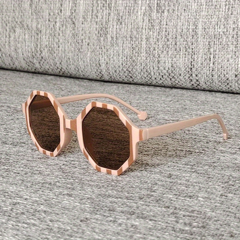 Teen Striped Frame Sun Protection Sunglasses