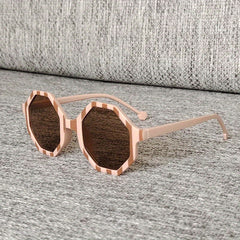 Teen Striped Frame Sun Protection Sunglasses