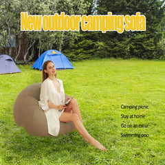 Inflatable Lounge Chair Portable Sofa for Office and Outdoor Picnic