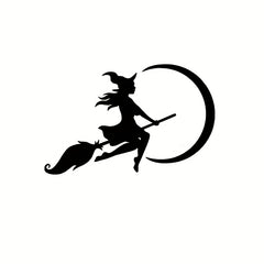 Witch Flying To Moon Vinyl Car Sticker Decals