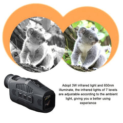 1080p Night Vision Monocular with 128GB Memory - Ideal for Camping & Travel