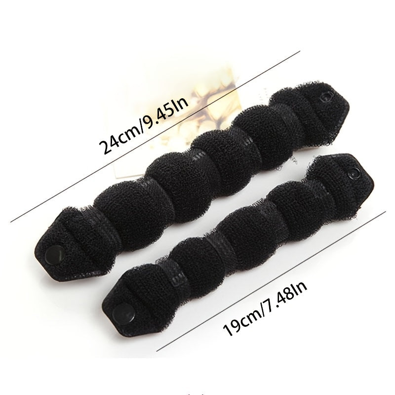 2pcs Sponge Hair Dispenser Donut Buns Maker