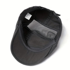 Men's Summer Beret Mesh Cap Sun Visor Flat Cap Adjustable Newsboy Cap