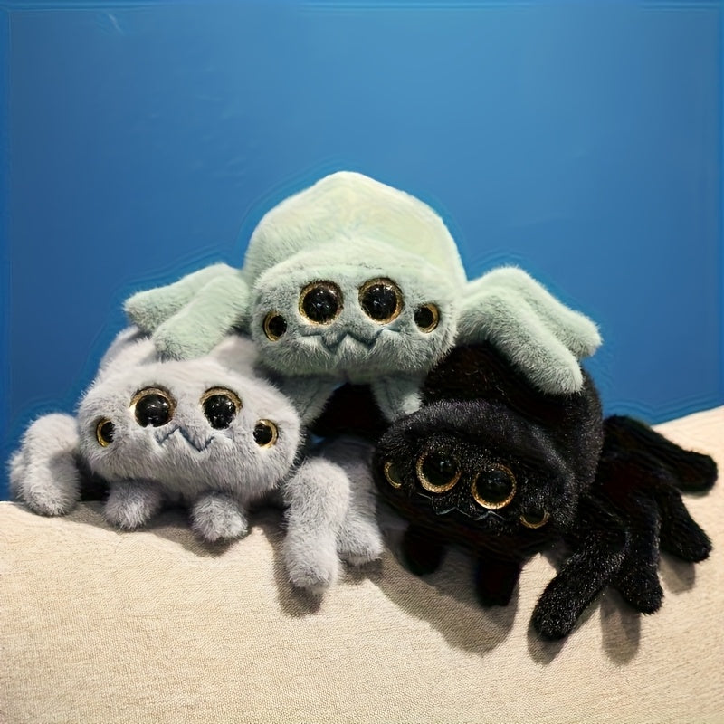 Halloween Spider Plush Toy Soft Gray & Striped Boys & Girls Party