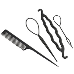 Hair Styling Set Comb Loop Braid Accessories Ponytail Maker Hairpin DIY Tools