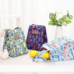 Mini Portable Insulated Tote Bag for Women Lunch Box Student Handbag