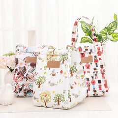 Mini Portable Insulated Tote Bag for Women Lunch Box Student Handbag