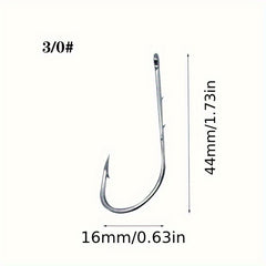 50pcs Long Shank Barbed Bait Holder Fishing Hook