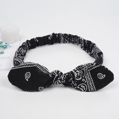 Vintage Solid Print Headbands Soft Elastic Hairbands Bandanas Hair Ac