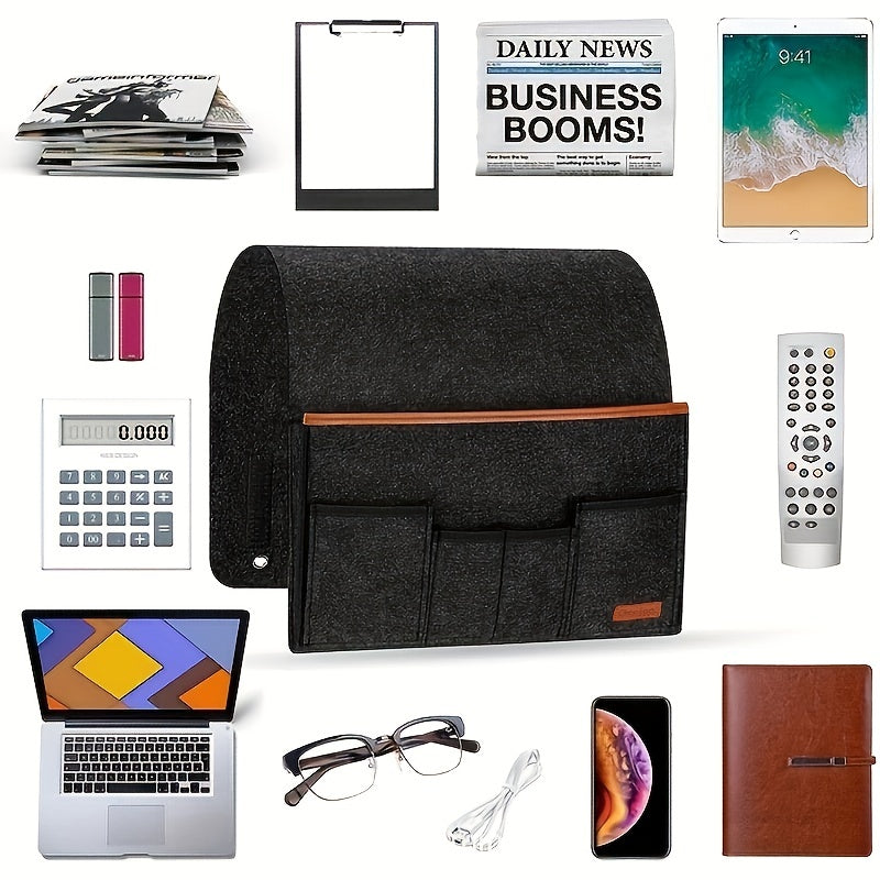 Felt Bedside Storage Bag Remote Control Organizer Dorm Room Hanging Organizer