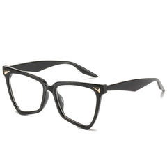 Polygon Colorful Frame Clear Lens Glasses Block UV Glare
