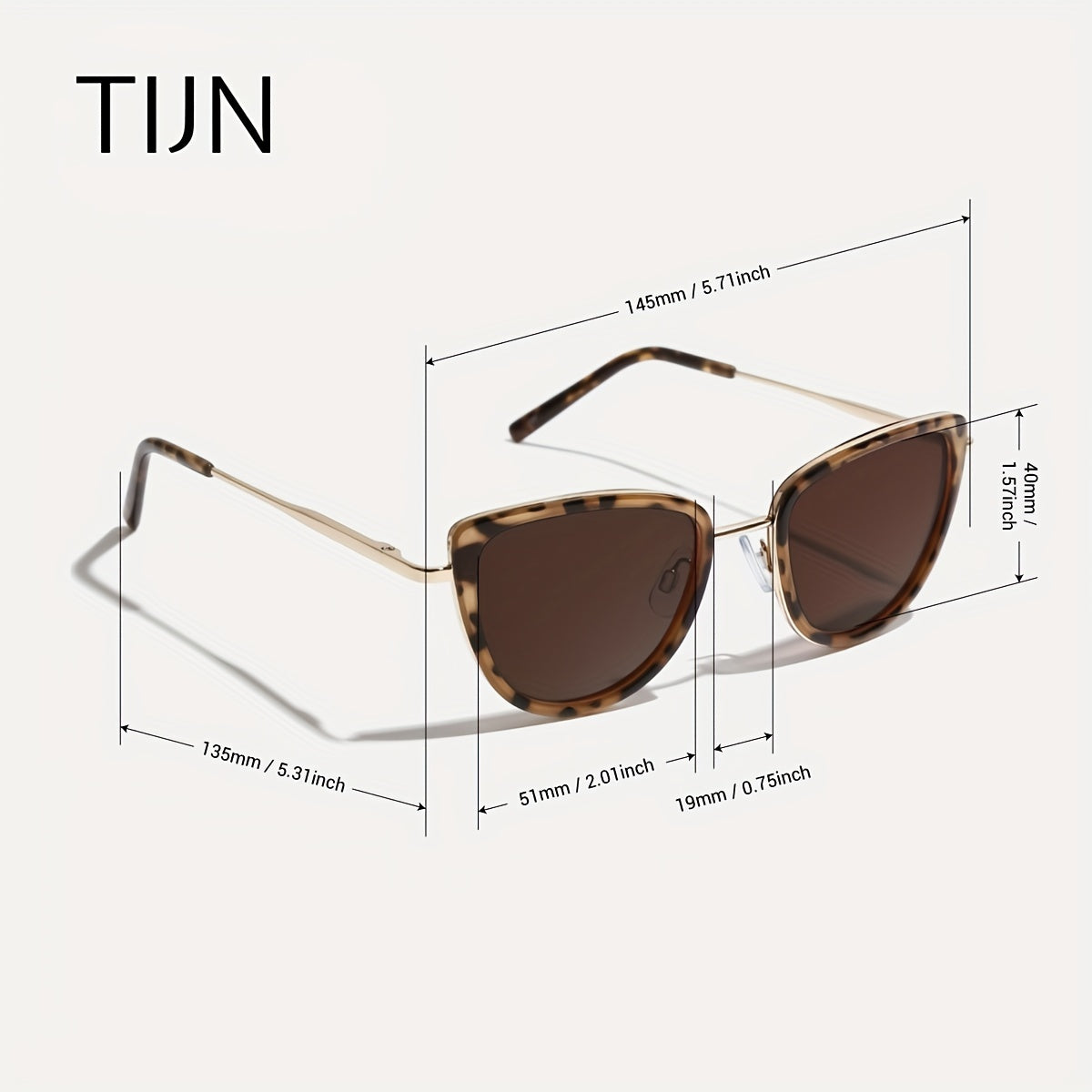 Polarized Cat Eye Sunglasses Women Tortoiseshell UV400 Retro Vintage