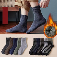 5 Pairs Men's Warm Wool Thicken Cotton Socks