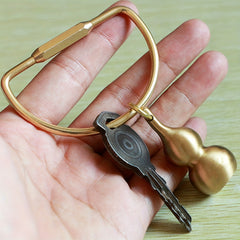 Brass Screw Lock Key Chain for Men and Women