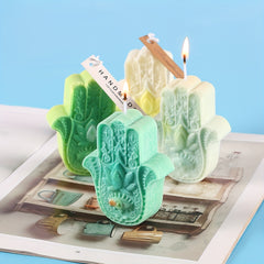 DIY Silicone Candle Mold Hand Shaped Mould For Soap Resin Candle Making