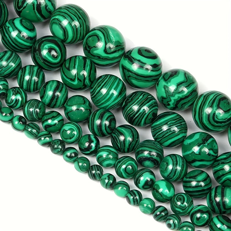 6 8 10mm Green Malachite Stone Beads DIY Bracelet Necklace