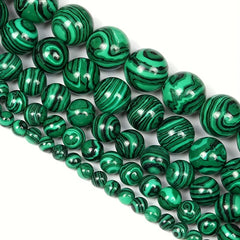 6 8 10mm Green Malachite Stone Beads DIY Bracelet Necklace