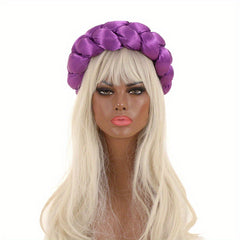 Satin Braided Big Headband Elastic Hair Band