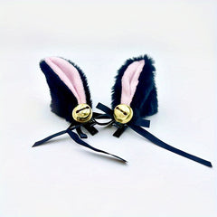 Cat Ears Hair Clip With Bell Cosplay Roleplay Hair Accessories