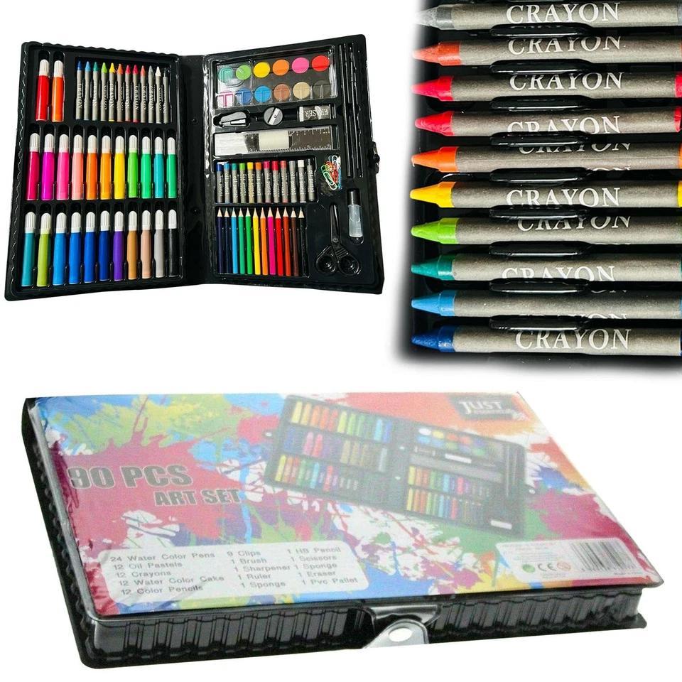 Kids Art Set with Pencils Crayons Paints