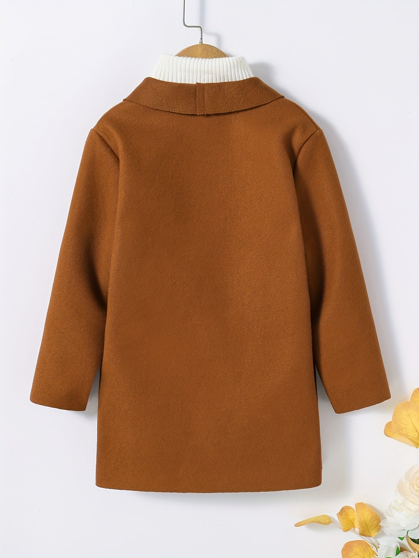 Girls' Warm Shawl Collar Overcoat Outerwear