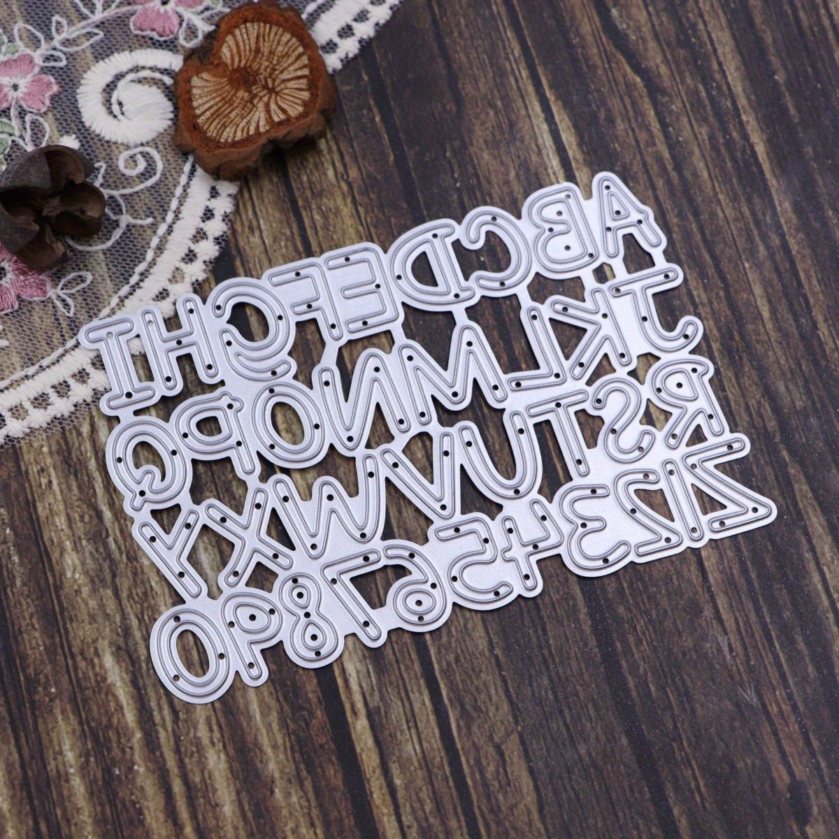 2pcs Alphabet Metal Cutting Dies For Scrapbooking DIY Craft Embossing