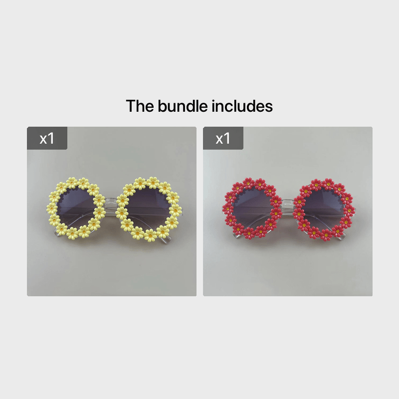 Cartoon Flower Frame Sunglasses for Girls