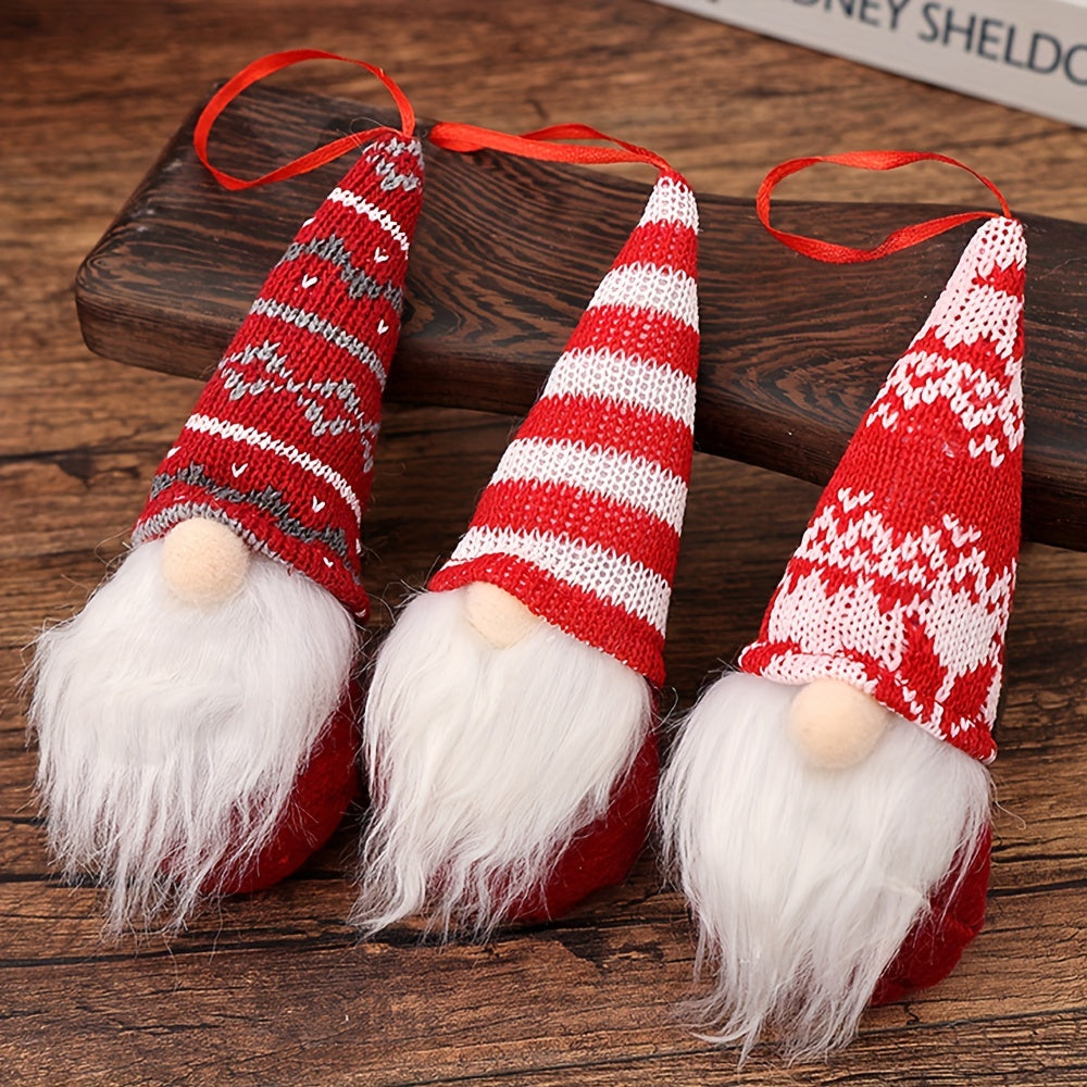 Forest Old Man Christmas Tree Hanging Knitted Doll Home Decoration