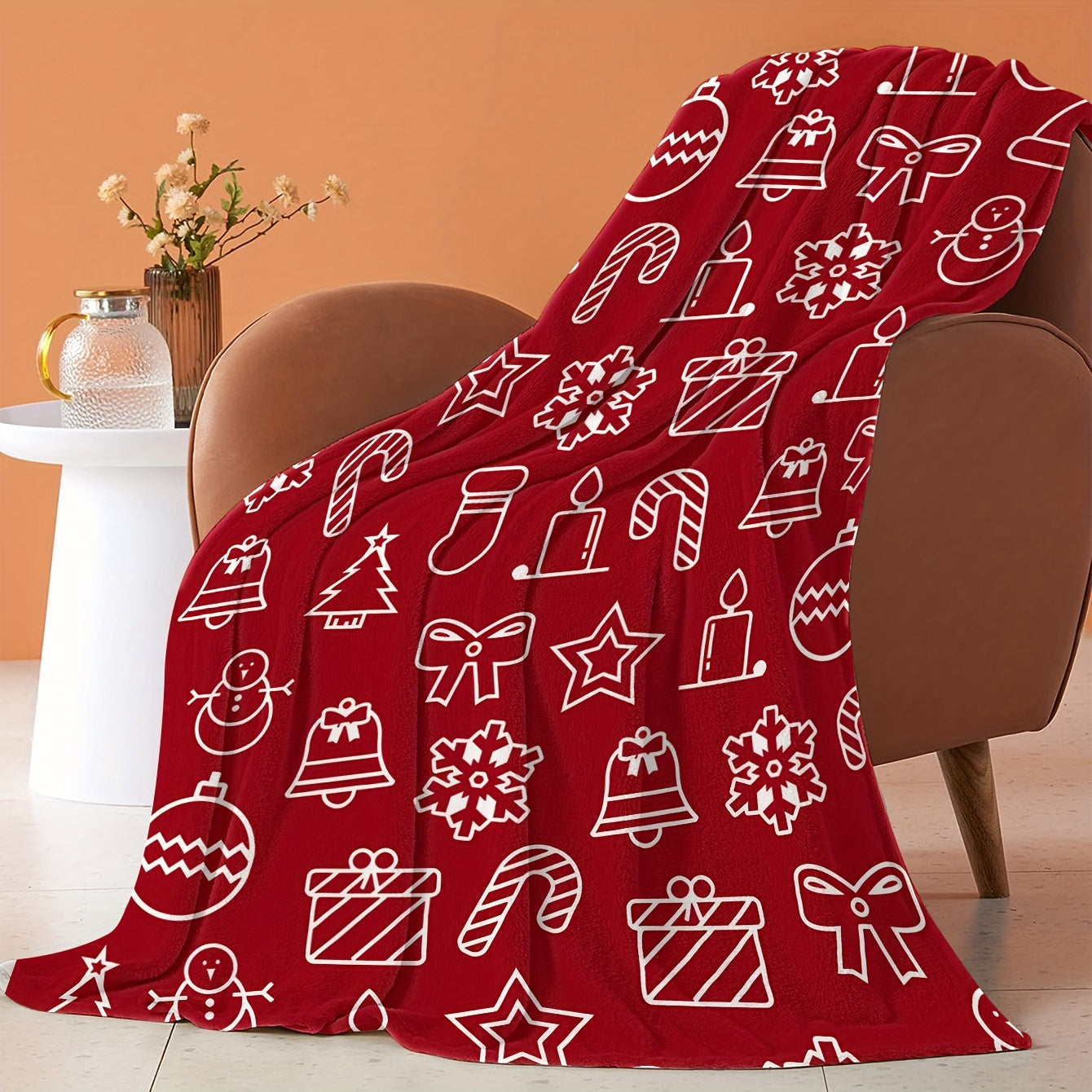 Christmas Flannel Blanket Warm Cozy Soft Throw Bed Sofa Office Travel Camping