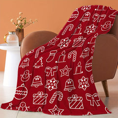 Christmas Flannel Blanket Warm Cozy Soft Throw Bed Sofa Office Travel Camping