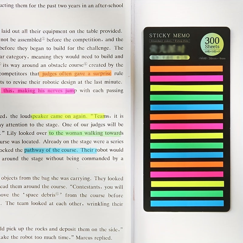 300 Fluorescent Creative Stickers - Waterproof PET