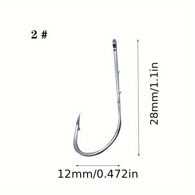 50pcs Long Shank Barbed Bait Holder Fishing Hook
