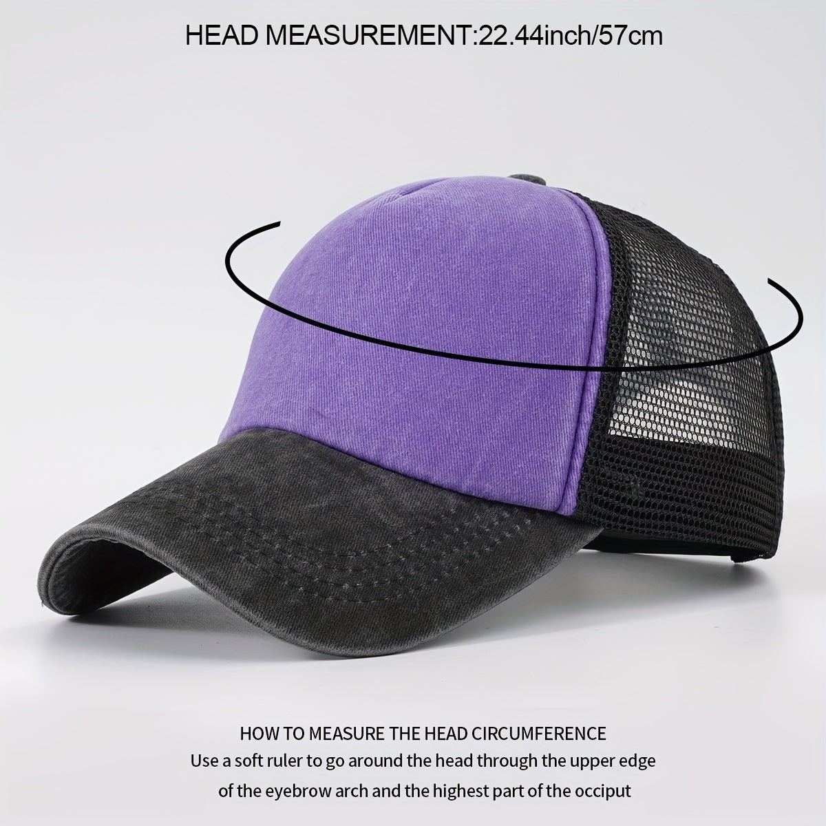 Distressed Mesh Trucker Hat Unisex Baseball Cap for Women