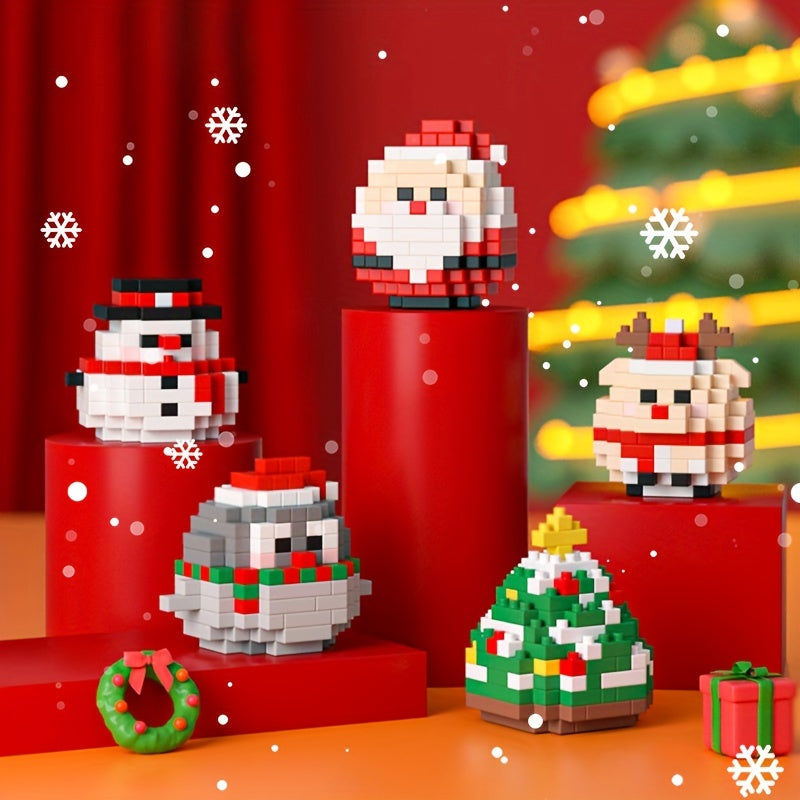 Christmas Santa Claus Snowman Tree Egg Cartoon Assembly Toy Gift