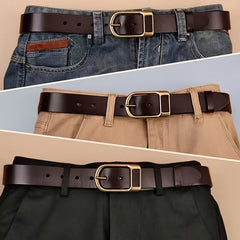 Men's PU Belt Retro Pin Buckle Business Belt