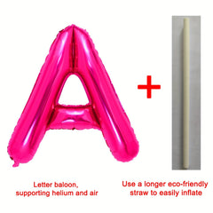 101 6 Cm Large Pink Letter A Balloons Foil Mylar Big Balloons for Party